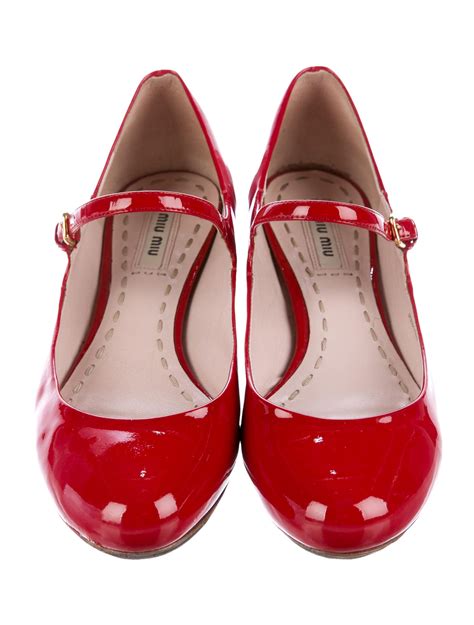 miu miu mary jane red|Women's Miu Miu Mary Jane Flats .